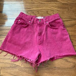Levi’s Hot Pink Denim Shorts